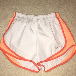 Nike running shorts white and orange
